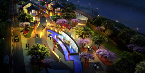 滨江公园带(图2)