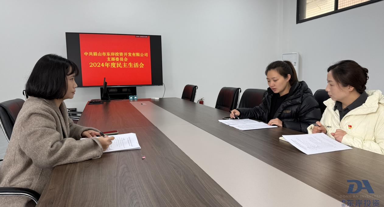 中共眉山市东岸投资开发有限公司支委会召开2024年度党员领导干部民主生活会(图1)